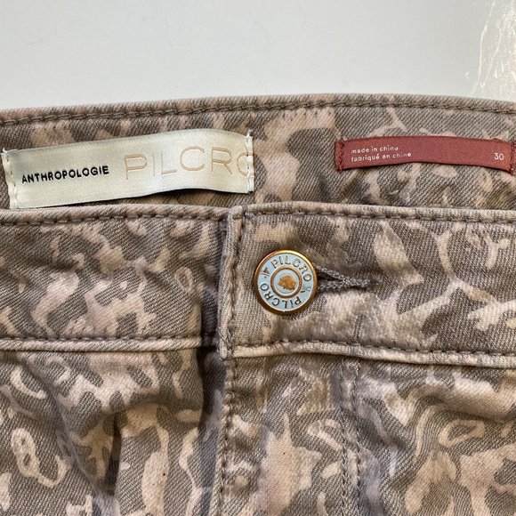 Anthropologie Pilcro Flocked High-Rise Jean Pants Floral Design Size 30 - Picture 5 of 8